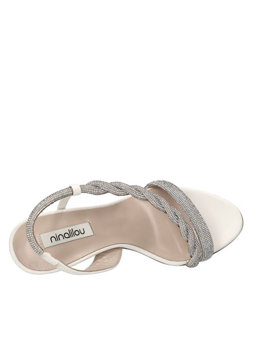 Sandali in pelle e microstrass NINALILOU | 321043L9 NAPPAAVORIO